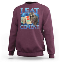 I Eat Cement Sweatshirt Cursed Raccoon Funny Oddly Dank Meme Gen Z - Wonder Print Shop