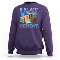 I Eat Cement Sweatshirt Cursed Raccoon Funny Oddly Dank Meme Gen Z - Wonder Print Shop