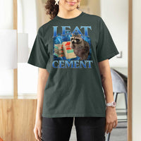 I Eat Cement T Shirt For Women Cursed Raccoon Funny Oddly Dank Meme Gen Z - Wonder Print Shop