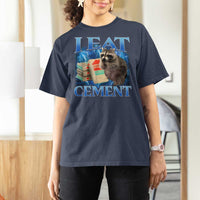 I Eat Cement T Shirt For Women Cursed Raccoon Funny Oddly Dank Meme Gen Z - Wonder Print Shop