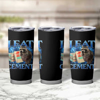 I Eat Cement Tumbler Cup Cursed Raccoon Funny Oddly Dank Meme Gen Z - Wonder Print Shop