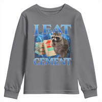I Eat Cement Youth Sweatshirt Cursed Raccoon Funny Oddly Dank Meme Gen Z - Wonder Print Shop
