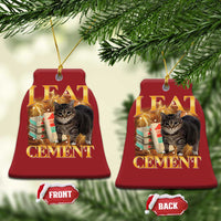 I Eat Cement Cat Meme Christmas Ornament Funny Internet Memes Bootleg Cursed Cat Lovers - Wonder Print Shop