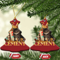 I Eat Cement Cat Meme Christmas Ornament Funny Internet Memes Bootleg Cursed Cat Lovers - Wonder Print Shop