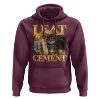 I Eat Cement Cat Meme Hoodie Funny Internet Memes Bootleg Cursed Cat Lovers - Wonder Print Shop