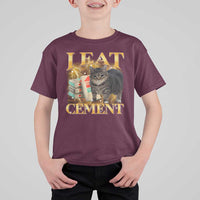 I Eat Cement Cat Meme T Shirt For Kid Funny Internet Memes Bootleg Cursed Cat Lovers - Wonder Print Shop