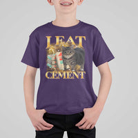 I Eat Cement Cat Meme T Shirt For Kid Funny Internet Memes Bootleg Cursed Cat Lovers - Wonder Print Shop