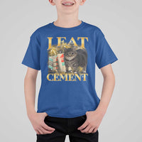 I Eat Cement Cat Meme T Shirt For Kid Funny Internet Memes Bootleg Cursed Cat Lovers - Wonder Print Shop