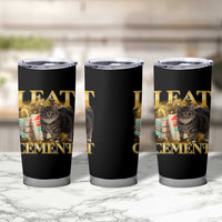I Eat Cement Cat Meme Tumbler Cup Funny Internet Memes Bootleg Cursed Cat Lovers - Wonder Print Shop