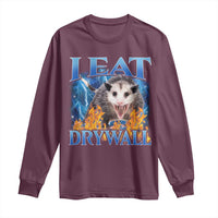 Possum Meme Long Sleeve Shirt I Eat Drywall Opossum Funny Weird Cursed Internet Memes - Wonder Print Shop
