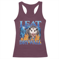 Possum Meme Racerback Tank Top I Eat Drywall Opossum Funny Weird Cursed Internet Memes - Wonder Print Shop