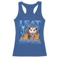 Possum Meme Racerback Tank Top I Eat Drywall Opossum Funny Weird Cursed Internet Memes - Wonder Print Shop