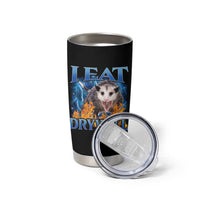 Possum Meme Tumbler Cup I Eat Drywall Opossum Funny Weird Cursed Internet Memes - Wonder Print Shop