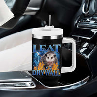 Possum Meme Tumbler With Handle I Eat Drywall Opossum Funny Weird Cursed Internet Memes - Wonder Print Shop