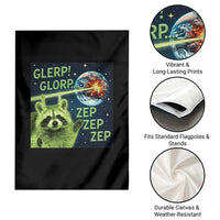 Funny Alien Raccoon Meme Garden Flag Glerp Glorp Brainrot Stupid Gift - Wonder Print Shop