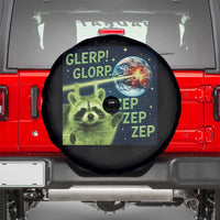 Funny Alien Raccoon Meme Spare Tire Cover Glerp Glorp Brainrot Stupid Gift - Wonder Print Shop