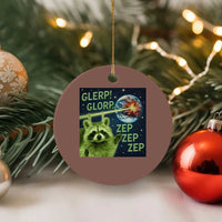 Funny Alien Raccoon Meme Ceramic Ornament Glerp Glorp Brainrot Stupid Gift - Wonder Print Shop