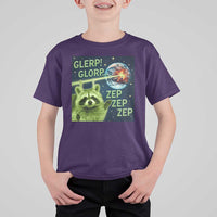 Funny Alien Raccoon Meme T Shirt For Kid Glerp Glorp Brainrot Stupid Gift - Wonder Print Shop