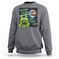 Funny Alien Raccoon Meme Sweatshirt Glerp Glorp Brainrot Stupid Gift - Wonder Print Shop