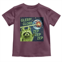 Funny Alien Raccoon Meme Toddler T Shirt Glerp Glorp Brainrot Stupid Gift - Wonder Print Shop
