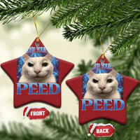 Meme Cat Christmas Ornament Funny Weird Humor Consider Your Pants Peed - Wonder Print Shop