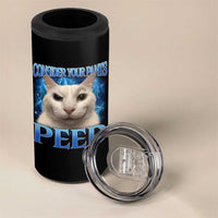 Meme Cat 4 in 1 Can Cooler Tumbler Funny Weird Humor Consider Your Pants Peed - Wonder Print Shop