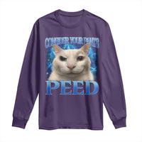 Meme Cat Long Sleeve Shirt Funny Weird Humor Consider Your Pants Peed - Wonder Print Shop