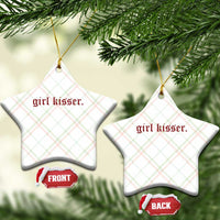 Girl Kisser Ceramic Ornament Funny Lesbian Pride - Wonder Print Shop