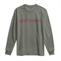 Girl Kisser Long Sleeve Shirt Funny Lesbian Pride - Wonder Print Shop
