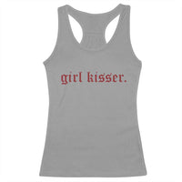 Girl Kisser Racerback Tank Top Funny Lesbian Pride - Wonder Print Shop