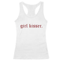 Girl Kisser Racerback Tank Top Funny Lesbian Pride - Wonder Print Shop