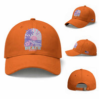 Beach Bum Baseball Cap Summer Vacation Beach Lover Surf Wave Vintage Tropical Sunset Aesthetic