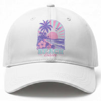 Beach Bum Baseball Cap Summer Vacation Beach Lover Surf Wave Vintage Tropical Sunset Aesthetic