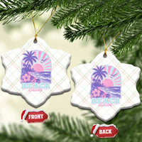 Beach Bum Ceramic Ornament Summer Vacation Beach Lover Surf Wave Vintage Tropical Sunset Aesthetic