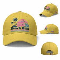 Beach Bum Baseball Cap Retro Summer Vacation Surf Wave Tropical Sunset Aesthetic