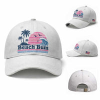 Beach Bum Baseball Cap Retro Summer Vacation Surf Wave Tropical Sunset Aesthetic
