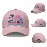 Beach Bum Baseball Cap Retro Summer Vacation Surf Wave Tropical Sunset Aesthetic
