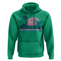 Beach Bum Hoodie Retro Summer Vacation Surf Wave Tropical Sunset Aesthetic