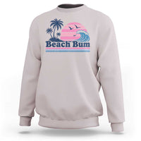 Beach Bum Sweatshirt Retro Summer Vacation Surf Wave Tropical Sunset Aesthetic