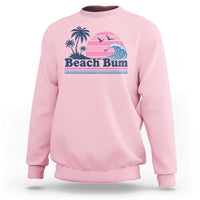 Beach Bum Sweatshirt Retro Summer Vacation Surf Wave Tropical Sunset Aesthetic