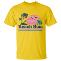 Beach Bum T Shirt Retro Summer Vacation Surf Wave Tropical Sunset Aesthetic
