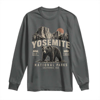 Vintage Yosemite National Park Long Sleeve Shirt Retro Bear Nature Wildlife Forest