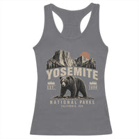 Vintage Yosemite National Park Racerback Tank Top Retro Bear Nature Wildlife Forest