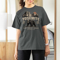 Vintage Yosemite National Park T Shirt For Women Retro Bear Nature Wildlife Forest