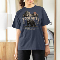 Vintage Yosemite National Park T Shirt For Women Retro Bear Nature Wildlife Forest