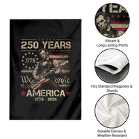 Abraham Lincoln Playing Guitar 250th Anniversary Garden Flag 250 Years 1776 2026 4th July USA Flag We The People