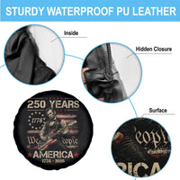 Abraham Lincoln Playing Guitar 250th Anniversary Spare Tire Cover 250 Years 1776 2026 4th July USA Flag We The People