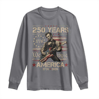 Abraham Lincoln Playing Guitar 250th Anniversary Long Sleeve Shirt 250 Years 1776 2026 4th July USA Flag We The People