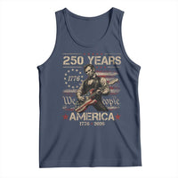 Abraham Lincoln Playing Guitar 250th Anniversary Tank Top 250 Years 1776 2026 4th July USA Flag We The People