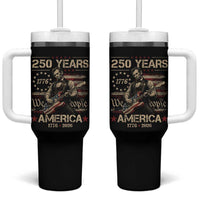 Abraham Lincoln Playing Guitar 250th Anniversary Tumbler With Handle 250 Years 1776 2026 4th July USA Flag We The People